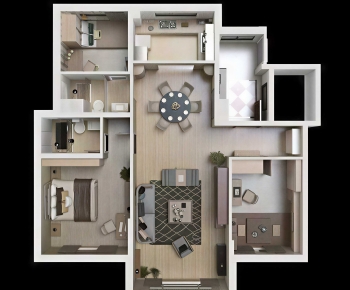 Modern A Bird's-eye View Of Home Decoration-ID:670953042