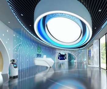 Modern Exhibition Hall-ID:672924047