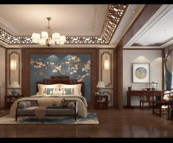 New Chinese Style Bedroom-ID:805882936