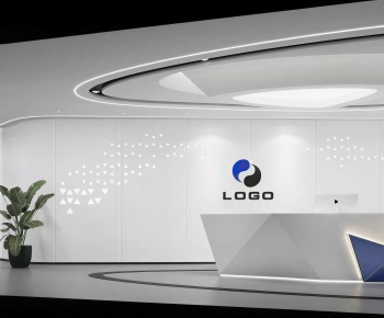 Modern Office Reception Desk-ID:700380092