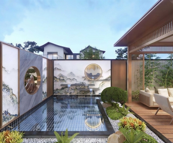 New Chinese Style Courtyard/landscape-ID:493700031