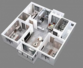 Modern A Bird's-eye View Of Home Decoration-ID:272012003