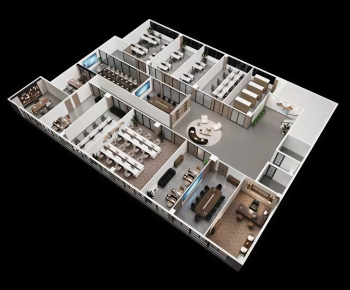 Modern Bird 's-eye View Of Office-ID:159363991