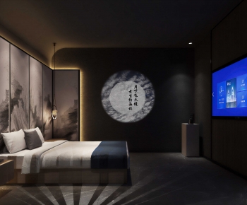 New Chinese Style Bedroom-ID:343179945