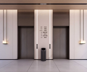 Modern Office Elevator Hall-ID:445527082