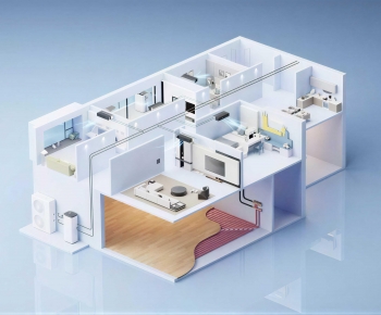 Modern Office Desk And Chair-ID:387448077