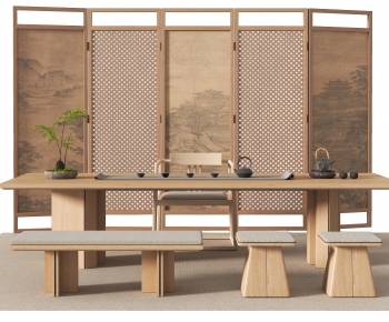 New Chinese Style Tea Tables And Chairs-ID:250287068