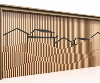 New Chinese Style TV Wall-ID:303087004