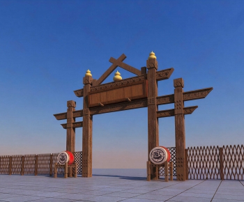 New Chinese Style Decorated Archway-ID:661447051