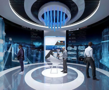 Modern Exhibition Hall-ID:784913069