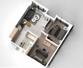 Modern A Bird's-eye View Of Home Decoration-ID:533437011