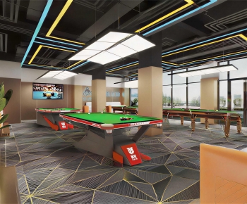 Industrial Style Billiard Room-ID:945766939