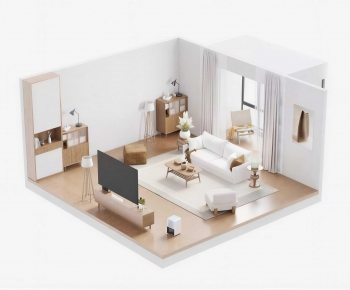 Modern A Living Room-ID:217390147