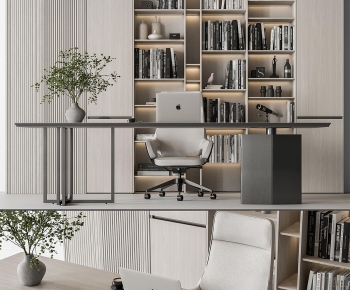 Modern Office Desk And Chair-ID:175070834