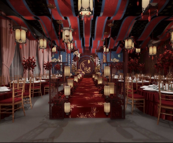 New Chinese Style Banquet Hall-ID:936685091