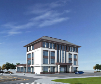 New Chinese Style Building Appearance-ID:245197067