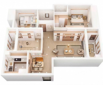 Modern A Bird's-eye View Of Home Decoration-ID:129223115