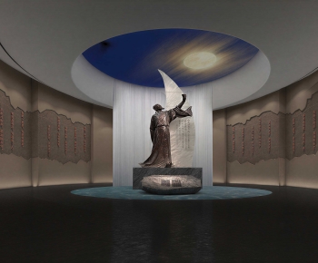 New Chinese Style Exhibition Hall-ID:582983974