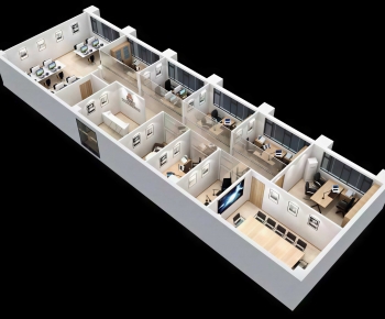 Modern Bird 's-eye View Of Office-ID:379447947