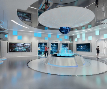 Modern Exhibition Hall-ID:665803917