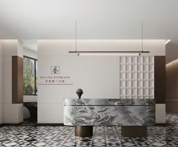 Modern Office Reception Desk-ID:161744122