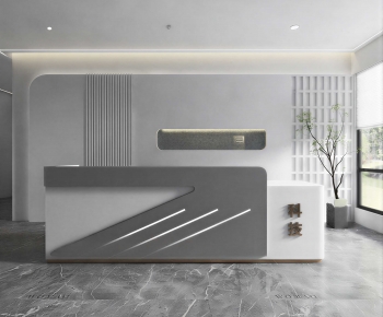 Modern Office Reception Desk-ID:876389033