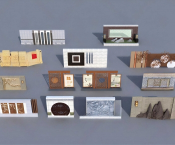 New Chinese Style Landscape Wall-ID:909912119