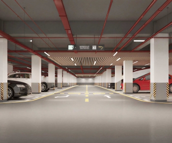 Modern Underground Parking Lot-ID:218445067