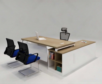 Modern Office Desk And Chair-ID:387618066