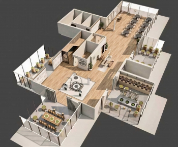 Modern Bird 's-eye View Of Office-ID:943211088