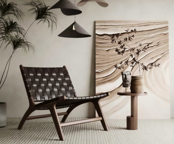 Wabi-sabi Style Lounge Chair-ID:963900092