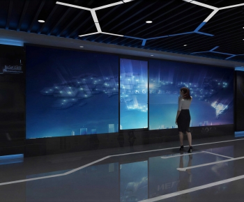 Modern Exhibition Hall-ID:619446997