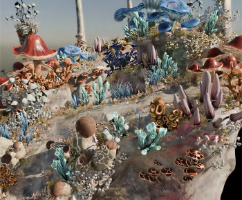 Modern Tree/shrub/grass-ID:346268896