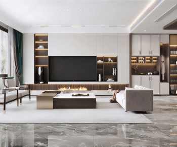 New Chinese Style A Living Room-ID:213149072