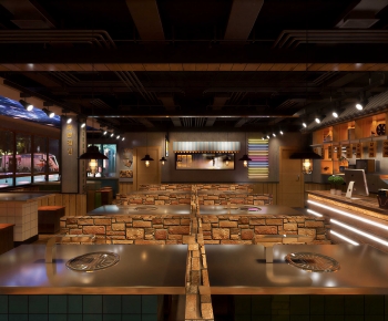 Industrial Style Barbecue Restaurant-ID:760281099