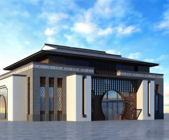New Chinese Style Public Building-ID:664750102