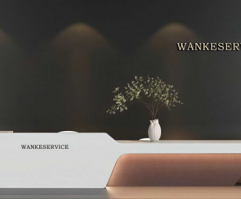 Modern Office Reception Desk-ID:581854107