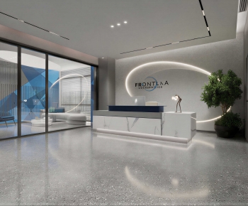 Modern Office Reception Desk-ID:141182901