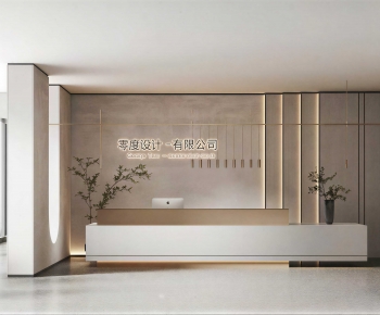 Modern Office Reception Desk-ID:612363103