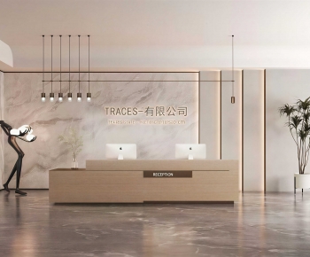 Modern Office Reception Desk-ID:342245105