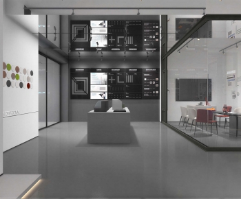 Modern Exhibition Hall-ID:675621995