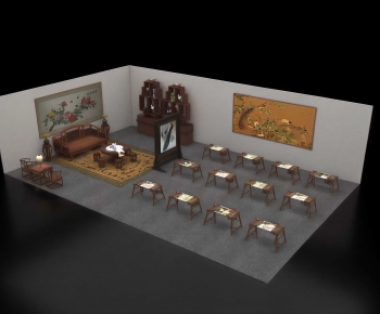 New Chinese Style Teahouse Tea House-ID:627310998