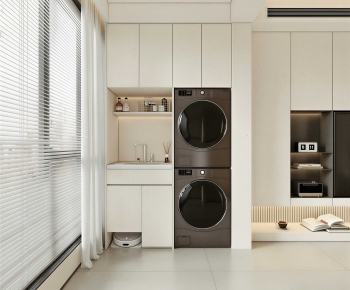 Modern Balcony Laundry Room-ID:825859074