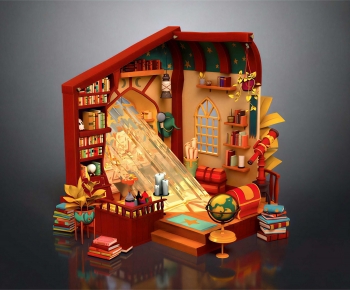 Modern Cartoon House-ID:586421972