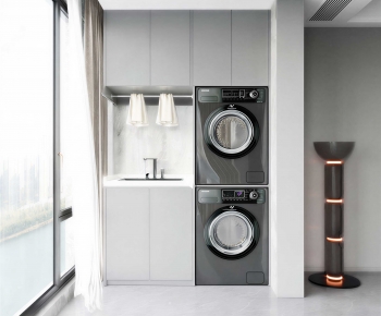 Modern Balcony Laundry Room-ID:678749132