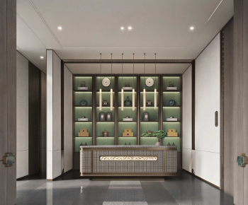 New Chinese Style Office Reception Desk-ID:436137911