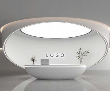 Modern Office Reception Desk-ID:916445976