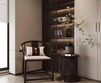 New Chinese Style Lounge Chair-ID:966372974