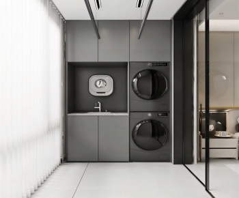 Modern Balcony Laundry Room-ID:705212122