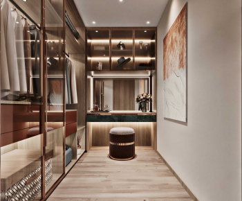 Modern Clothes Storage Area-ID:338120941